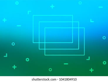 Light Blue, Green vector doodle blurred template. Modern geometrical abstract illustration with doodles. The pattern can be used for wallpapers and coloring books.