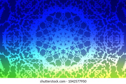 Light Blue, Green vector doodle bright background. Doodles created by child on blurred abstract background with gradient. A new texture for your design.