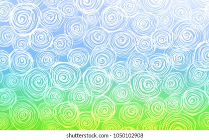 Light Blue, Green vector doodle bright layout. Creative illustration in blurred style with roses. The best blurred design for your business.