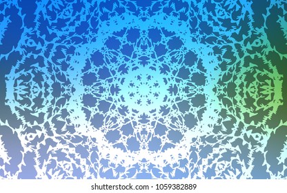 Light Blue, Green vector doodle blurred pattern. Childish elegant natural pattern with gradient. Brand-new style for your business design.