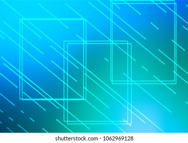 Light Blue, Green vector doodle blurred background. An elegant bright illustration with lines in Natural style. A completely new design for your business.