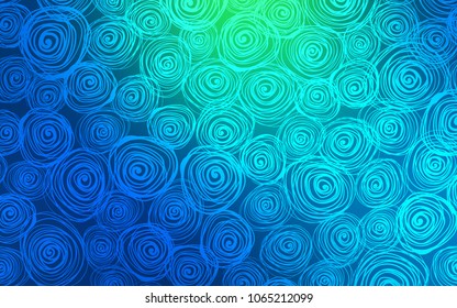 Light Blue, Green vector doodle bright layout. Shining colored illustration with roses in doodle style. The completely new template can be used for your brand book.