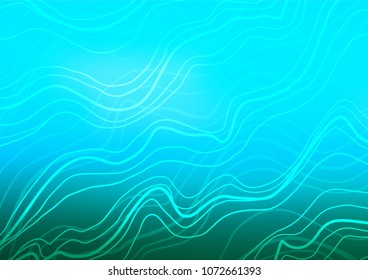 Light Blue, Green vector doodle blurred pattern. Shining colored illustration with doodles in Zen tangle style. The completely new template can be used for your brand book.
