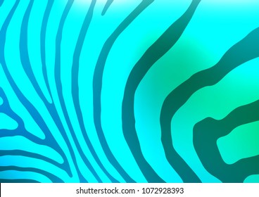 Light Blue, Green vector doodle blurred texture. Shining colored illustration with doodles in Zen tangle style. Brand-new style for your business design.