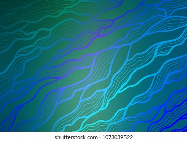 Light Blue, Green vector doodle blurred pattern. Geometric doodle illustration in Origami style with gradient. The pattern can be used for heads of websites and designs.