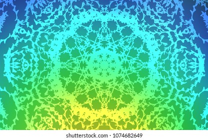 Light Blue, Green vector doodle blurred template. Decorative shining childish illustration with doodles on abstract template. The elegant pattern can be used as a part of a brand book.