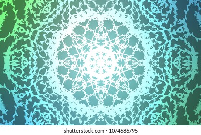 Light Blue, Green vector doodle bright pattern. Sketchy doodles drawn by child on blurred background. The pattern can be used for coloring books and pages for kids.