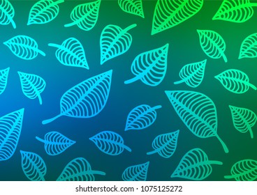 Light Blue, Green vector doodle blurred texture. Colorful illustration in abstract style with doodles and Zen tangles. The completely new template can be used for your brand book.
