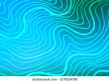 Light Blue, Green vector doodle blurred pattern. Blurred decorative design in Indian style with Zen tangles. Hand painted design for web, leaflet, textile.