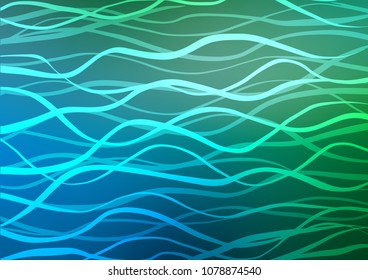 Light Blue, Green vector doodle blurred texture. Glitter abstract illustration with doodles and Zen tangles. The pattern can be used for heads of websites and designs.