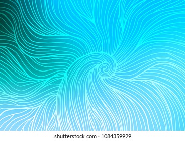 Light Blue, Green vector doodle blurred template. Modern geometrical abstract illustration with doodles. Hand painted design for web, wrapping, wallpaper.