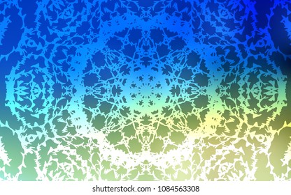 Light Blue, Green vector doodle bright layout. Blurred decorative design in Indian style with lines drown by child. The completely new template can be used for your brand book.