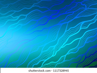 Light Blue, Green vector doodle blurred template. Creative illustration in blurred style with doodles and Zen tangles. A completely new design for your business.