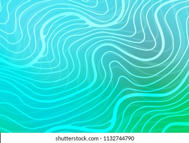 Light Blue, Green vector doodle blurred texture. A vague abstract illustration with doodles in Indian style. A new texture for your design.
