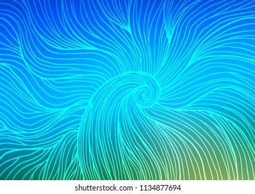 Light Blue, Green vector doodle blurred texture. A completely new color illustration in doodle style. The pattern can be used for coloring books and pages for kids.