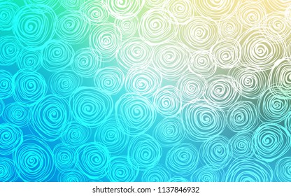 Light Blue, Green vector doodle blurred texture. Decorative shining illustration with doodles on abstract template. The template can be used as a background for cell phones.