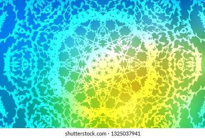 Light Blue, Green vector doodle blurred template. Childish elegant natural pattern with gradient. A new texture for your design.