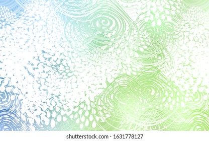 Light Blue, Green vector doodle blurred template. Blurred decorative design in Indian style with flowers. The doodle design can be used for your web site.