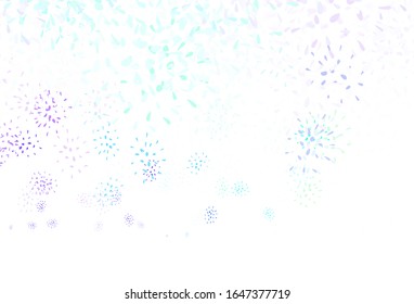Diseño de doodle vectorial verde claro con hojas. Nueva ilustración colorida en estilo doodle con hojas. Una textura nueva para el diseño de papel pintado.