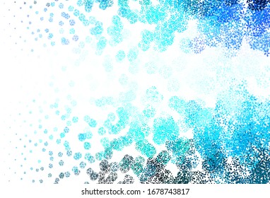 Light Blue, Green vector doodle background with leaves. Colorful illustration in doodle style with leaves. Pattern for wallpapers, coloring books.