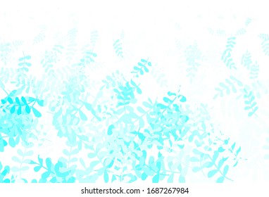 Diseño de doodle vectorial verde claro con hojas. Una vaga ilustración abstracta con hojas en estilo doodles. Nuevo estilo para el diseño de su empresa.
