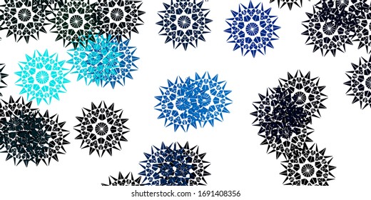 Planta de doodle vectorial verde claro con flores. Flores abstractas de color degradado sobre un fondo sencillo. Diseño inteligente para folletos, libros.