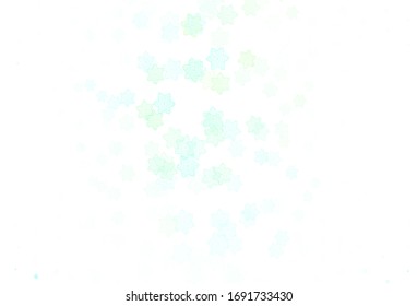 Light Blue, Green vector doodle backdrop with flowers. Glitter abstract illustration with flowers. New template for your design.