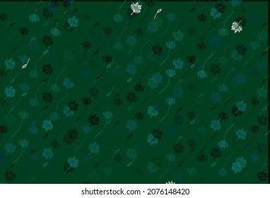 Light Blue, Green vector doodle layout. Colorful abstract illustration with leaves in doodle style. Doodle design for your web site.