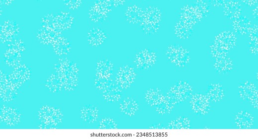 Light blue, green vector doodle background with flowers. Abstract illustration with flowers in Origami style. Smart design for wrapping, wallpapers.
