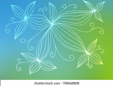 Light Blue, Green vector doodle blurred background. Modern geometrical abstract illustration with doodles. The textured pattern can be used for website.