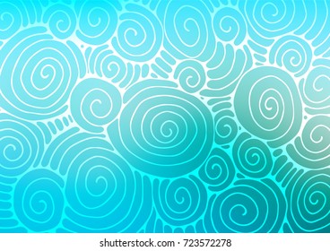 Light Blue, Green vector doodle blurred background. Geometric doodle illustration in Origami style with gradient. A completely new design for your business.