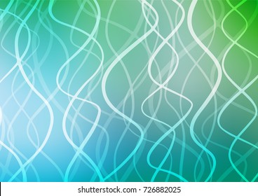 Light Blue, Green vector doodle blurred pattern. An elegant bright illustration with lines in Natural style. A new texture for your design.