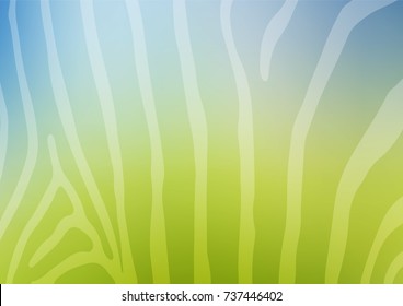 Light Blue, Green vector doodle blurred template. Ethnic elegant natural pattern with gradient. The doodle design can be used for your web site.