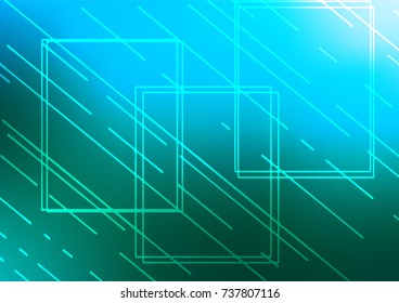 Light Blue, Green vector doodle blurred template. Blurred decorative design in Indian style with Zen tangles. The pattern can be used for heads of websites and designs.