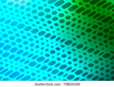 Light Blue, Green vector doodle blurred background. Blurred decorative design in Indian style with Zen tangles. Hand painted design for web, leaflet, textile.