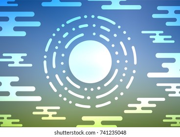 Light Blue, Green vector doodle blurred pattern. Brand-new colored illustration in blurry style with doodles. Hand painted design for web, leaflet, textile.