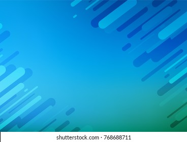 Light Blue, Green vector doodle blurred template. Shining colored illustration with doodles in Zen tangle style. A new texture for your design.
