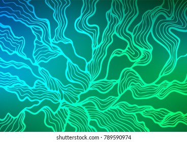 Light Blue, Green vector doodle blurred pattern. Doodles on blurred abstract background with gradient. The pattern can be used for wallpapers and coloring books.