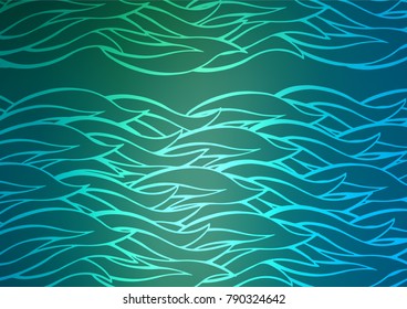 Light Blue, Green vector doodle blurred pattern. Colorful abstract illustration with lines in Asian style. The template can be used as a background for cell phones.