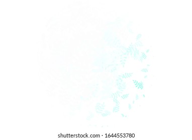 Light Blue, Green vector elegant wallpaper with leaves. leaves on blurred abstract background with gradient. New template for your design.