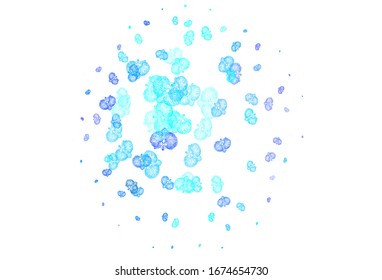Hellblaue, grüne Vektorillustration, elegante Tapete mit Blumen. Abstrakte Illustration mit Blumen. Neuer Stil für Ihr Business-Design.