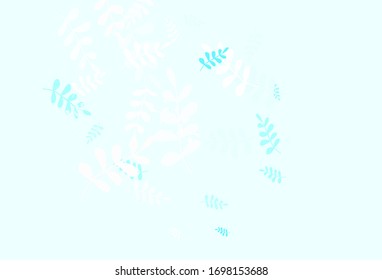 Hellblauer, grüner Vektorillustration, eleganter Hintergrund mit Blättern. hinterlässt ein elegantes natürliches Muster mit Farbverlauf. Neue Vorlage für Ihr Markenbuch.