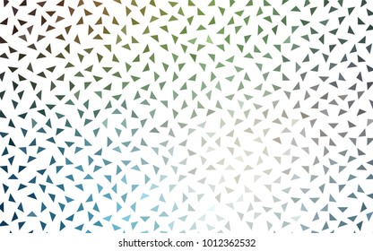 Light Blue, Green vector geometric simple minimalistic background, which consist of triangles on white background. Triangular pattern with gradient for your business design. 