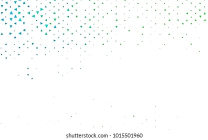 Light Blue, Green vector geometric simple minimalistic background, which consist of triangles on white background. Triangular pattern with gradient for your business design. 