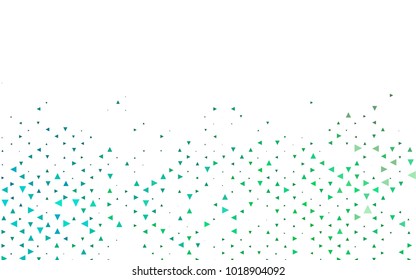 Light Blue, Green vector geometric simple minimalistic background, which consist of triangles on white background. Triangular pattern with gradient for your business design. 