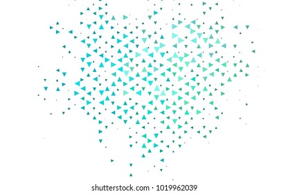 Light Blue, Green vector geometric simple minimalistic background, which consist of triangles on white background. Triangular pattern with gradient for your business design. 