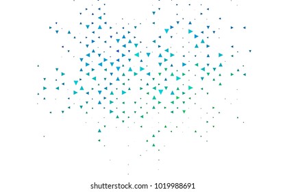Light Blue, Green vector geometric simple minimalistic background, which consist of triangles on white background. Triangular pattern with gradient for your business design. 
