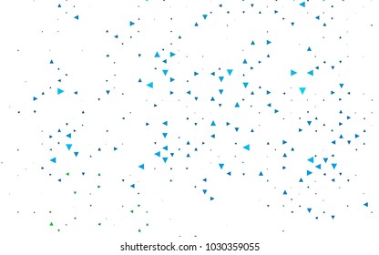 Light Blue, Green vector geometric simple minimalistic background, which consist of triangles on white background. Triangular pattern with gradient for your business design. 