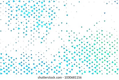 Light Blue, Green vector geometric simple minimalistic background, which consist of triangles on white background. Triangular pattern with gradient for your business design. 