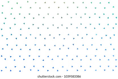 Light Blue, Green vector geometric simple minimalistic background, which consist of triangles on white background. Triangular pattern with gradient for your business design. 